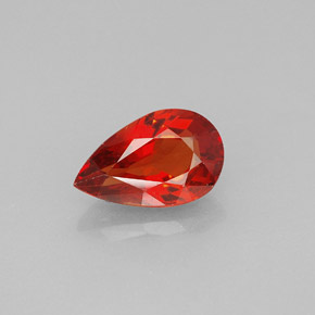Zaffiro naturale arancione da 1,61 ct, taglio a pera, VS