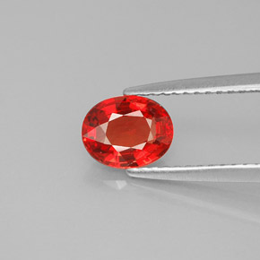 Zaffiro naturale arancione da 0,99 ct, taglio ovale, VVS-VS