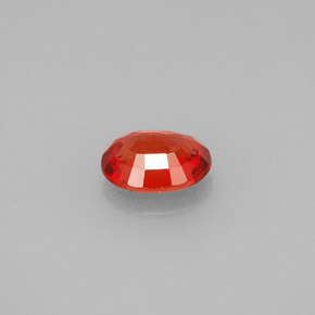Zaffiro naturale arancione da 0,99 ct, taglio ovale, VVS-VS