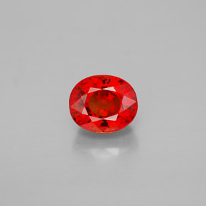 Zaffiro naturale arancione da 1,19 ct, taglio ovale, VVS-VS
