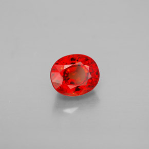 Zaffiro naturale arancione da 1,19 ct, taglio ovale, VVS-VS