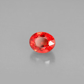 Zaffiro naturale arancione da 1,12 ct, taglio ovale, VVS-VS