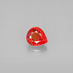 Zaffiro naturale arancione da 1,06 ct, taglio a pera, VVS-VS