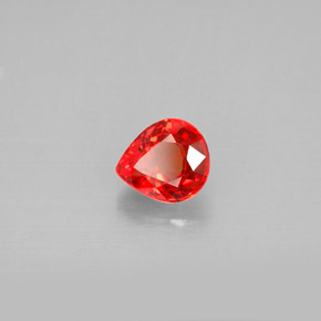Zaffiro naturale arancione da 1,06 ct, taglio a pera, VVS-VS