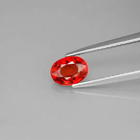 Zaffiro naturale arancione da 0,99 ct, taglio ovale, VVS-VS