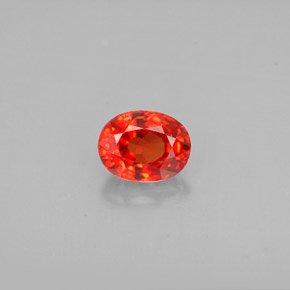 Zaffiro naturale arancione da 1,18 ct, taglio ovale, VVS-VS