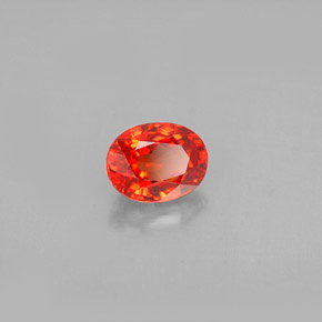 Zaffiro naturale arancione da 1,18 ct, taglio ovale, VVS-VS