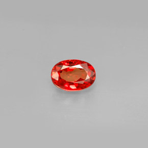 Zaffiro naturale arancione da 1,04 ct, taglio ovale, VS