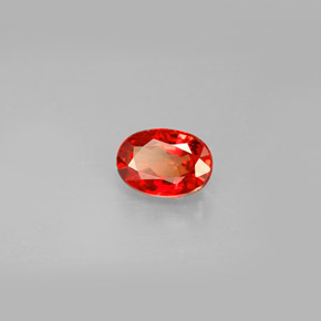 Zaffiro naturale arancione da 1,04 ct, taglio ovale, VS