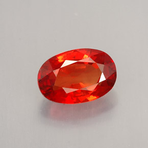 Zaffiro naturale arancione da 1,07 ct, taglio ovale, VS