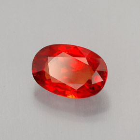 Zaffiro naturale arancione da 1,07 ct, taglio ovale, VS