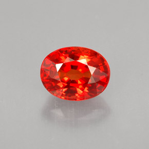 Zaffiro naturale arancione da 1,10 ct, taglio ovale, VS