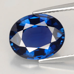Zaffiro naturale blu da 4,06 ct, taglio ovale, VVS