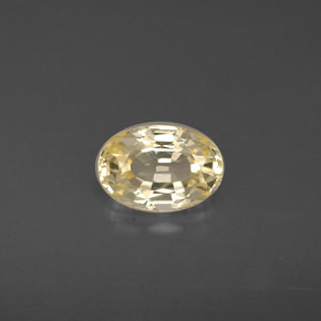 Zaffiro naturale giallo da 0,71 ct, taglio ovale, VVS-VS