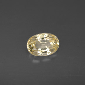 Zaffiro naturale giallo da 0,71 ct, taglio ovale, VVS-VS
