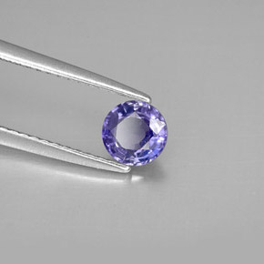 Zaffiro naturale blu da 0,64 ct, taglio rotondo, VS-SI