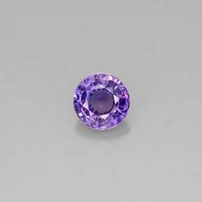 Zaffiro naturale viola da 0,56 ct, taglio rotondo, VS-SI