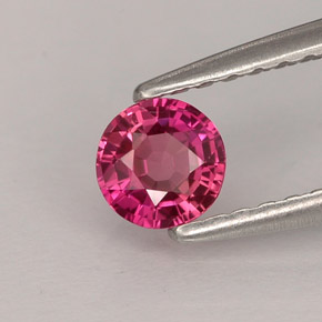 Zaffiro naturale rosa da 0,37 ct, taglio rotondo, VS