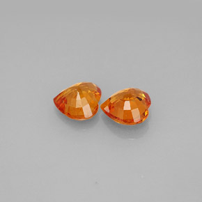 Zaffiro naturale arancione da  ct, a forma di cuore, VVS
