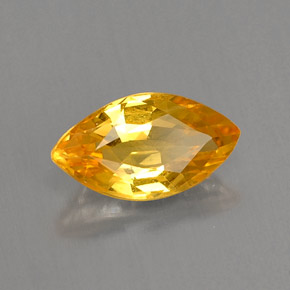 Zaffiro naturale giallo da 0,99 ct, marchesa, VS