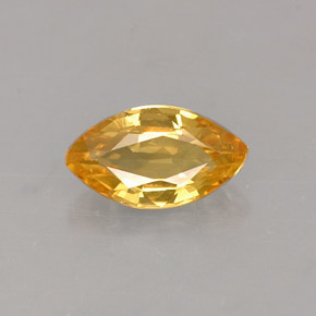 Zaffiro naturale giallo da 0,62 ct, marchesa, VS