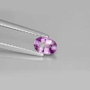 Zaffiro naturale porpora da 0,69 ct, taglio ovale, VVS