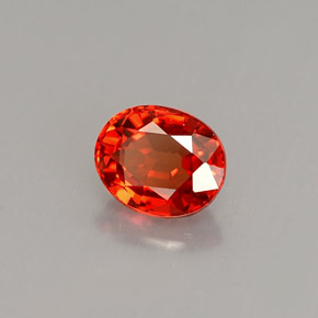 Zaffiro naturale arancione da 0,90 ct, taglio ovale, VS