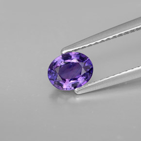 Zaffiro naturale viola da 0,70 ct, taglio ovale, VS