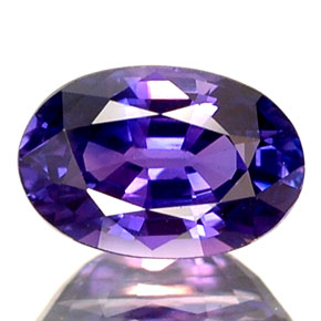 Zaffiro naturale blu da 0,73 ct, taglio ovale, VS