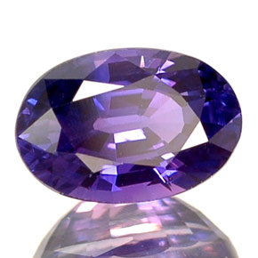 Zaffiro naturale blu da 0,73 ct, taglio ovale, VS