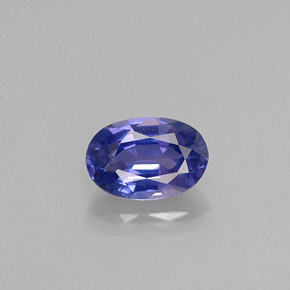 Zaffiro naturale viola da 0,60 ct, taglio ovale, VVS-VS