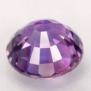 Zaffiro naturale viola da 0,65 ct, taglio rotondo, VS
