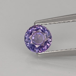 Zaffiro naturale viola da 0,65 ct, taglio rotondo, VVS-VS