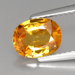 Zaffiro naturale giallo da 1,80 ct, taglio ovale, VS-SI