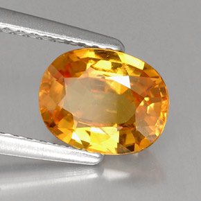 Zaffiro naturale giallo da 1,80 ct, taglio ovale, VS-SI