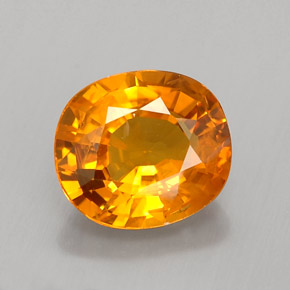 Zaffiro naturale arancione da 1,81 ct, taglio ovale, VS-SI