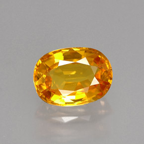 Zaffiro naturale giallo da 1,63 ct, taglio ovale, VVS-VS