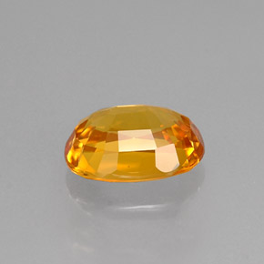 Zaffiro naturale giallo da 1,63 ct, taglio ovale, VVS-VS