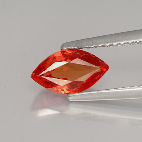 Zaffiro naturale arancione da 1,13 ct, marchesa, VS