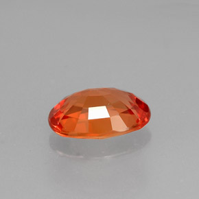 Zaffiro naturale arancione da 1,28 ct, taglio ovale, VVS-VS