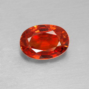 Zaffiro naturale arancione da 2,07 ct, taglio ovale, VVS-VS