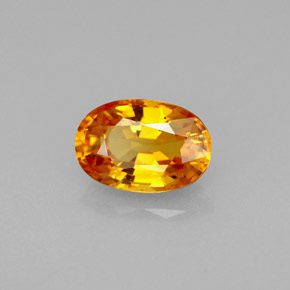 Zaffiro naturale giallo da 1,36 ct, taglio ovale, VVS-VS