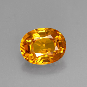 Zaffiro naturale giallo da 1,41 ct, taglio ovale, VVS-VS