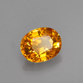 Zaffiro naturale giallo da 1,41 ct, taglio ovale, VVS-VS