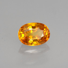Zaffiro naturale giallo da 1,52 ct, taglio ovale, VVS-VS