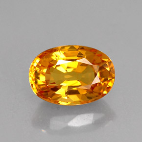 Zaffiro naturale giallo da 1,33 ct, taglio ovale, VVS-VS