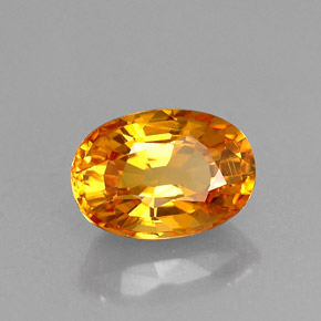 Zaffiro naturale giallo da 1,33 ct, taglio ovale, VVS-VS