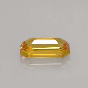 Zaffiro naturale giallo da 1,23 ct, taglio smeraldo, VVS-VS