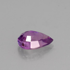 Zaffiro naturale viola da 0,54 ct, taglio a pera, VVS