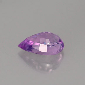 Zaffiro naturale viola da 0,49 ct, taglio a pera, VS